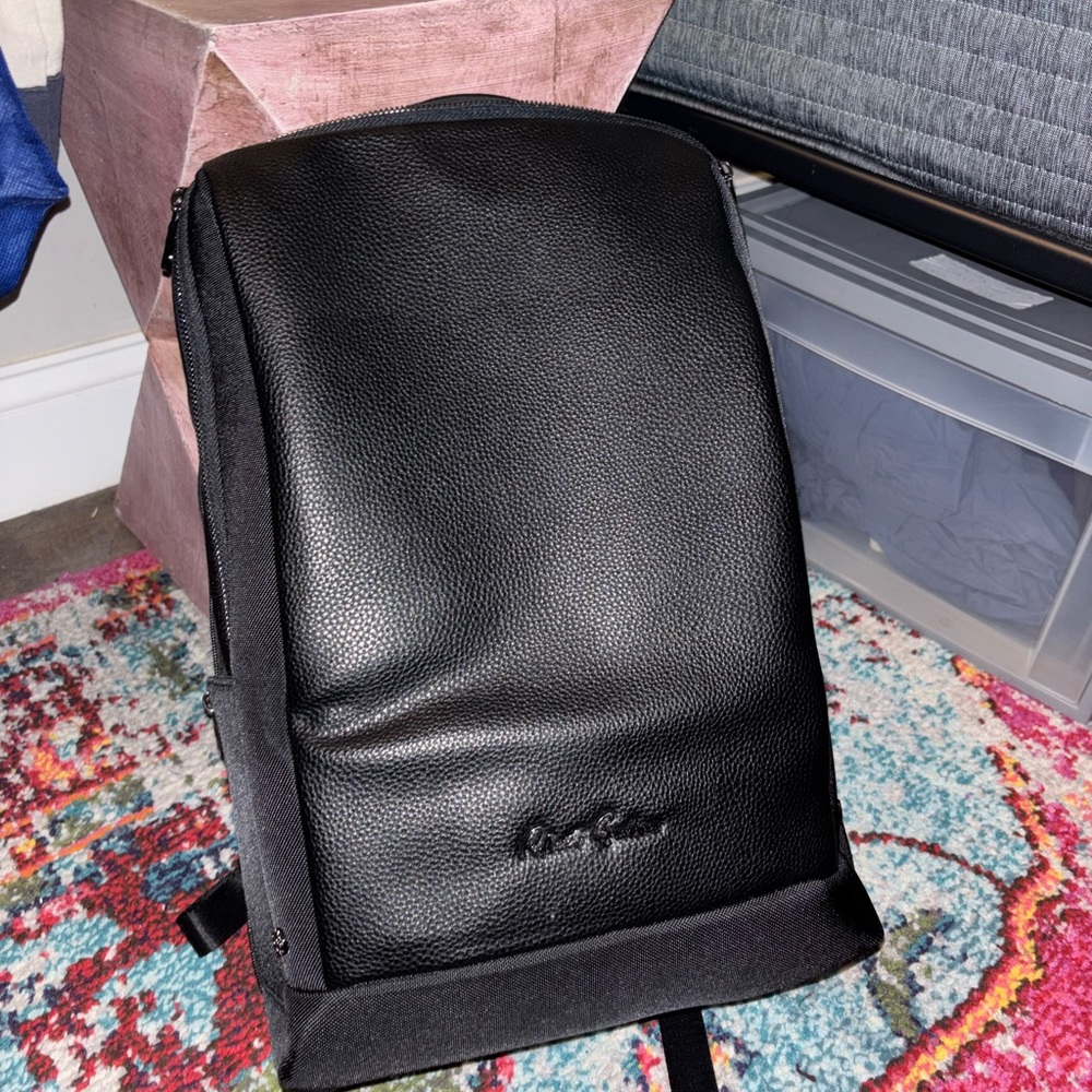 Robert Graham Black Leather Backpack for work